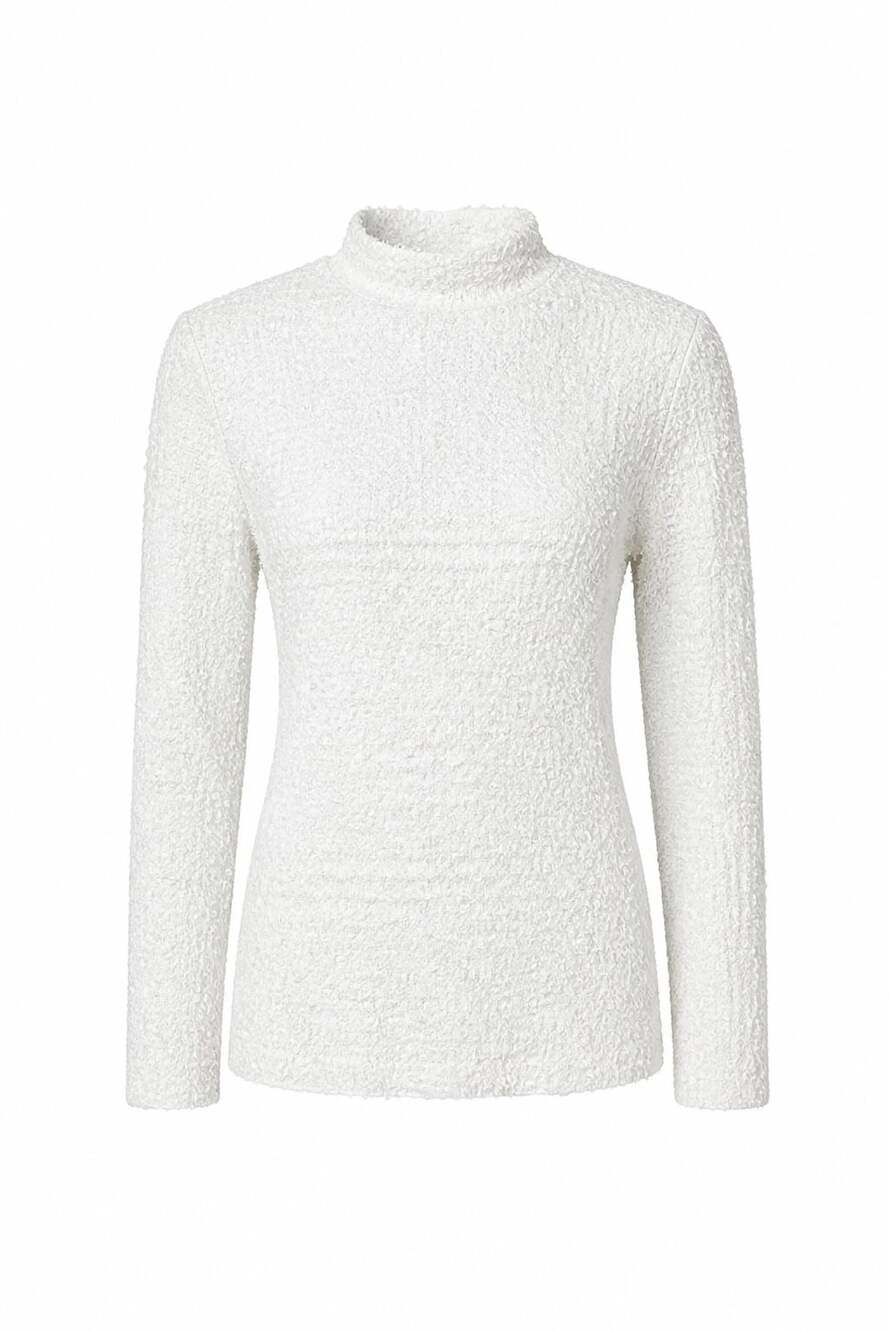 MEROKEETY Womens Long Sleeve Textured Popcorn Knit Pullover Sweater Size S